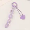 Llavero Colgante de Cadena con Forma de Corazón Creativo, Accesorio de Cadena de Anillo Abierto Fresco y Colorido, Funda para Auriculares, Decoración para Pareja