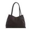 Bolsa de Ombro Versátil Cor Sólida Lacada com Design de Alto Padrão em Couro Japonês e Coreano 2025 para o Trabalho, Bolsa Tote Simples de Nicho