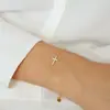 Pulsera de Cruz de Plata Art Source S925 con Diseño de Nicho, Simple y Versátil para el Uso Diario, Brillante y Moderna