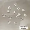Joias de unha de liga X41 atacado metal estéreo 26 letras inglesas mistas acessórios de decoração de unha diy