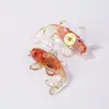 Grava de Cristal Natural Pez Dorado Pequeño, Pez Koi de Resina Epoxi de Cristal, Adornos para Paisajismo de Acuario de Escritorio que Mejoran la Fortuna al por Mayor