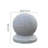 Bloqueo de carretera de bola de piedra de Guangdong, pilar de piedra redondo, bola de piedra cuadrada, pilar de puerta anti-colisión de mármol, bola de piedra Feng Shui