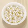 Cuentas Perforadas de Imitación Perla ABS, Perlas Ovaladas de Alto Brillo, Joyería Hecha a Mano para DIY, Pulseras, Collares, Accesorios con Cuentas