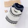 Outono/Inverno 2026 Novo Suéter de Lã Pura Tricô Manga Longa Jacquard Fair Isle Retrô Roupas Infantis