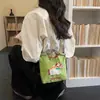 Bolsa de Lona Bordada de Cavalo Pequeno Fofo Desenho Animado Feminina Transfronteiriça Nova Moda Mini Bolsa de Mão Ombro Único Transversal Bolsa para Celular