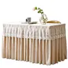 Venta al por mayor para comercio exterior: Nueva Falda de Malla para Mesa de Conferencia de Cumpleaños, Falda Decorativa Rectangular para Buffet de Postres, Cubierta de Mesa