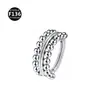 Titanio G23 comercio exterior nuevos adornos para perforaciones acero inoxidable puro con incrustaciones de circonita anillo cerrado simple anillo para la nariz aretes transfronterizos