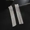 Cadena de garra de pedrería nueva transfronteriza pendientes largos con borla pendientes elegantes para actuación en escenario nupcial venta al por mayor de fábrica E760