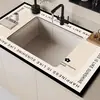 Alfombrilla Absorbente para Fregadero de Cocina Barro Diatomeas Alfombrilla para Encimera de Grifo Alfombrilla para Desagüe de Fregadero Corte Libre Mesa de Lavado