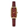 Reloj Goldie Fashion Trend con Correa de Cuero Rojo Ankora Reloj de Cuarzo Rojo de Gama Alta Nicho Reloj Simple Retro para Mujer