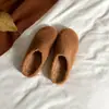 Zapatos de Algodón Cálidos sin Cordones Baotou con Medias Pantuflas de Felpa para Mujer, Adecuados para Usar al Aire Libre en Otoño e Invierno