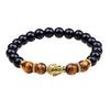 Pulseira de Contas Zino Hot Cabeça de Buda Pedra Ágata Pulseira de Personalidade Retrô Corrente Nacional Pedra Olho de Tigre Joias Venda Direta Atacado