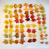 Folhas Simuladas com Cores Ricas, Novas Folhas de Bordo para Fotografia, Adereços de Decoração para Casamentos ao Ar Livre, Artesanato Atacado de Folhas Artificiais