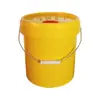 Barriles Redondos de Plástico de Colores, Barriles Químicos, Cubetas de Plástico con Asas de Hierro, Barriles Espesos para Fertilizante Estilo Americano, Barriles de Plástico para Aceite