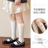 Calcetines Altos Nuevos para Niñas Minliu Primavera y Otoño Calcetines Infantiles Sin Costuras Calcetines Holgados de Algodón Peinado Lazo para Niñas Otoño e Invierno