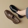 Otoño e Invierno Mocasines retro británicos de piel de vaca zapatos peludos cálidos con forro de felpa zapatos pequeños de cuero zapatos casuales de tacón bajo de boca profunda de una sola capa para mujer