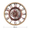 Decoración de Pared para Sala de Estar Estilo Europeo Reloj de Pared Triple Reloj Creativo Lámpara de Pared Pintura Colgante de Oro Árabe de Arena de Alta Gama