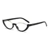Nuevas Gafas de Sol Ovaladas de Media Montura de Moda Transfronterizas para Hombres, Fotografía Callejera de Gama Alta, Gafas Metálicas Retro de Tendencia Europeas y Americanas para Mujeres