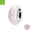 Suministro directo de fábrica Plata de ley 925 cuentas de vidrio Europeo y Americano popular DIY accesorios para pulsera con cuentas joyería hecha a mano SCZ065