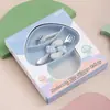 Tenedor y Cuchara de Pingüino de Acero Inoxidable 304 Plato Dividido de Silicona para Niños Set de Vajilla con Popote Vajilla para Niños