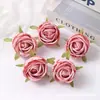 Flores de Rosa Cabezas de Flores Artificiales Estilo Pintura al Óleo, Capullos de Flores Artificiales para Decoración de Bodas, Materiales DIY, Cabezas de Flores Falsas para Decoración del Hogar