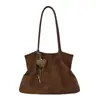 Bolso tote de gamuza para mujer 2026 nuevo modelo nicho retro diario para ir al trabajo bolso de hombro de gran capacidad bolso de mano