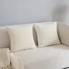 Funda de almohada de terciopelo a rayas de color sólido simple, funda de almohada, almohada de cama, cojín de almohada para sofá, dormitorio