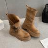 Botas Vaqueras Occidentales para Mujer Botines Cortos de Ante Chelsea Botas Botas de Mujer 2025 Nuevas Botas Caballero Maillard