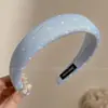 Diadema vintage de lunares plisada de ala ancha para mujer, casual y única, con un toque de alta gama, diadema versátil que hace que la cabeza se vea más alta y el rostro parezca más pequeño