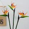 Pássaro-do-Paraíso Artificial de Alta Qualidade PU Strelitzia Reginae Decoração de Casamento para Lobby de Hotel Planta Artificial em Vaso Planta Verde Paisagismo