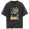 Camiseta retro lavada de comercio exterior animación ATTACK ON TITAN embestida gigante casual verano manga corta hombres