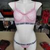 Suministro de comercio exterior Lencería sexy nueva europea y americana sexy letras huecas tres puntos ropa interior dividida para mujer al por mayor