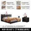 Cama de couro italiana de luxo leve e moderna cama simples de 1,5 m para uso doméstico, apartamento pequeno, quarto principal, cama de casal, novo estilo, cama de casamento