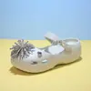 Zapatos de Ballet con Agujeros Estilo Nuevo de Fuegos Artificiales con Pedrería Grosor para Mujer Verano Suela Gruesa Aumentador de Altura Antideslizantes a Prueba de Olor Zapatos con Agujeros Integrados