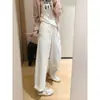 Calça estilo casual! Novas calças casuais brancas para primavera/verão de 2026, resistentes a amassados, de secagem rápida, versáteis, calças de perna reta soltas