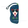 Bolsa de Almacenamiento Popular para Gafas de Sol Transfronteriza para Mujer, Portátil, de Silicona para Monedas, Estuche para Gafas DIY Diosa
