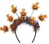 Accesorios para niños, diadema de murciélago mago mágico, diadema de flores para niños, diadema de calabaza araña para niñas, diadema de Halloween, tocados