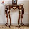 Mesa de Entrada Estilo Europeo Contra la Pared, Gabinete de Entrada Estilo Americano, Gabinete para Respaldo de Sofá, Gabinete Lateral de Pared, Mesa Consola Estrecha Semicircular