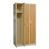 Armario de Acero con Impresión de Transferencia de Madera y Puertas Dobles, Armario Colgante para Ropa de Almacenamiento para Dormitorio de Empleados, Armario de Cuatro Puertas para Estudiantes, Armario de Almacenamiento para Dormitorio