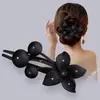 Presilha de Cabelo Flor Bauhinia Grampo de Cabelo Flor de Temperamento Presilha de Cabelo Feminina com Strass Fosco Presilha de Bico de Pato para Parte de Trás da Cabeça Novo
