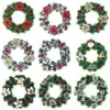 Nuevo corona de Navidad transfronteriza, vegetación artificial de Navidad, suministros de decoración de Navidad, guirnalda de vid de Navidad de oropel, colgante