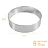 Anillo para tarta redondo no poroso de acero inoxidable 304 de 3 cm de alto, anillo para torre de frutas francesa, anillo sin costuras para pastel, queso, mousse