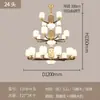 Novo Lustre Completo de Cobre Chinês para Sala de Estar Estética da Dinastia Song Madeira Maciça Retrô Grande Salão de Jantar Lâmpada Nova de Alta Qualidade 97H