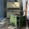 Gabinete Verde Oliva Combinación de Módulos de Color USM Limitado Aparador Mediano Estante de Exhibición de TV Mesita de Noche Almacenamiento