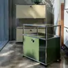 Gabinete Verde Oliva Combinación de Módulos de Color USM Limitado Aparador Mediano Estante de Exhibición de TV Mesita de Noche Almacenamiento