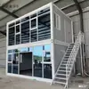 Sala de atividades móvel containerizada parede de cortina de vidro casa simples estufa casa painel criativo emenda trabalho dos sonhos