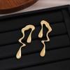 Brincos de design de gota irregular transfronteiriços Europa e Estados Unidos nova personalidade simples exagerado abstrato metal estilo brincos