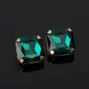 Atacado de Pequenos Produtos Moda Coreana Série de Brincos Coloridos Cristal Quadrado Brincos Simples e Elegantes para Mulheres E039