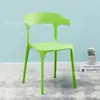 Silla de Plástico con Respaldo Simple Taburete Silla con Respaldo Doméstica Adulto Nórdica Silla de Comedor Plástico Espesado Moderna