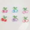 Glitter Fino Transparente Fruta Cereja DIY Grampo de Cabelo Feito à Mão Cola de Creme Capa de Celular Tamancos Ímã de Geladeira Acessórios de Resina